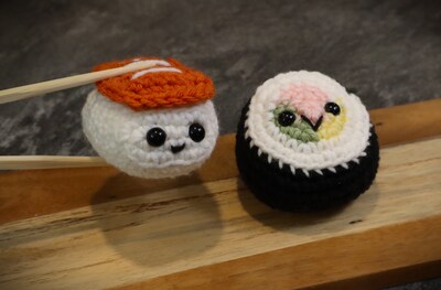 Crochet Sushi and Nigiri Amigurumi Plushie Crochet Animals - image3